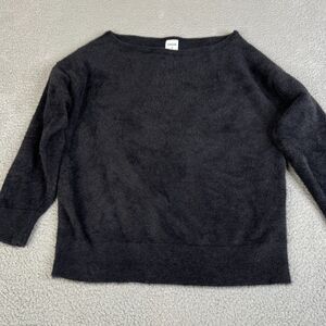 Gymshark x Whitney Simmons Sweater Womens M Black Oversized Eyelash Knit Fuzzy